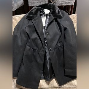 NEW WITH TAGS GIRLS SIZE XL BLACK PEA COAT FROM GYMBOREE